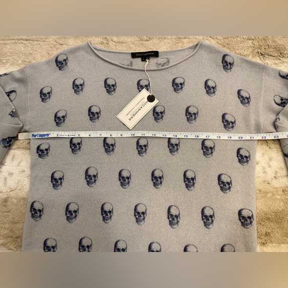 360 CASHMERE💕Gemma Skull Dropped Shoulder Cashmere Sweater Size S - Picture 12 of 13